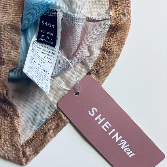 Kitty Sheer Mesh Top with Lace Sleeves - Picture 6 of 9